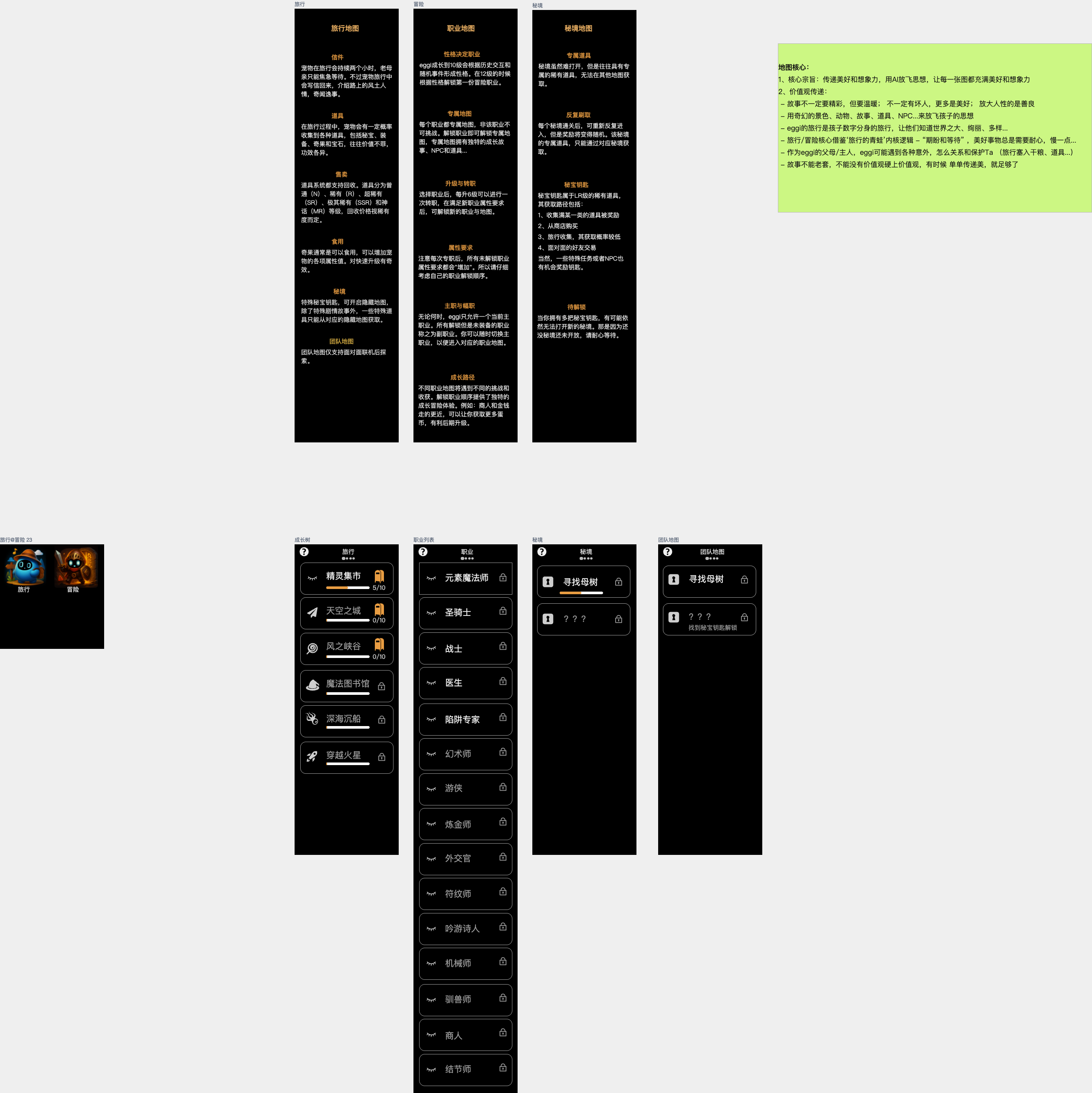 EGGI travel adventure map interface